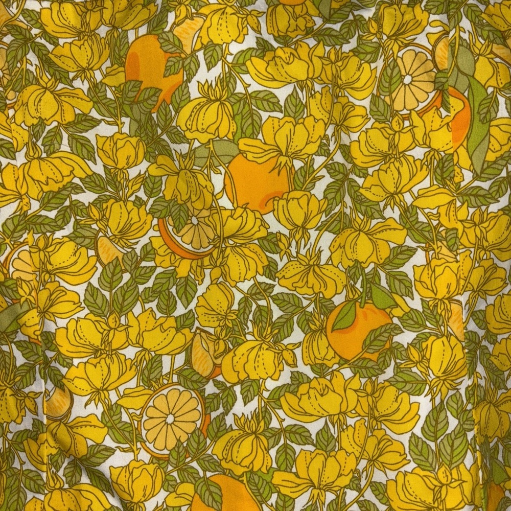 J.Crew Size M Poplin Tank top LIMONE print fruits corset bodice square neck - Picture 2 of 9